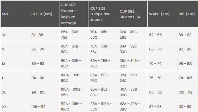 Roxy Womens Swimsuit 0 Size Chart